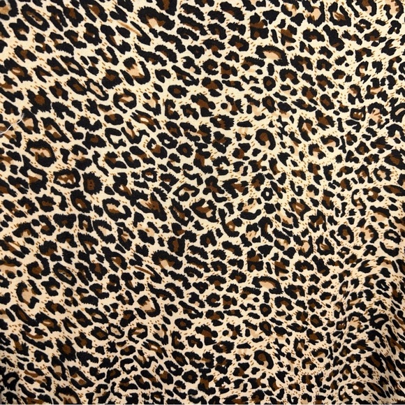 Size 8/10 Leopard Print Dress Long Sleeve Cold Shoulder Style Goth Retro Punk - Picture 7 of 13